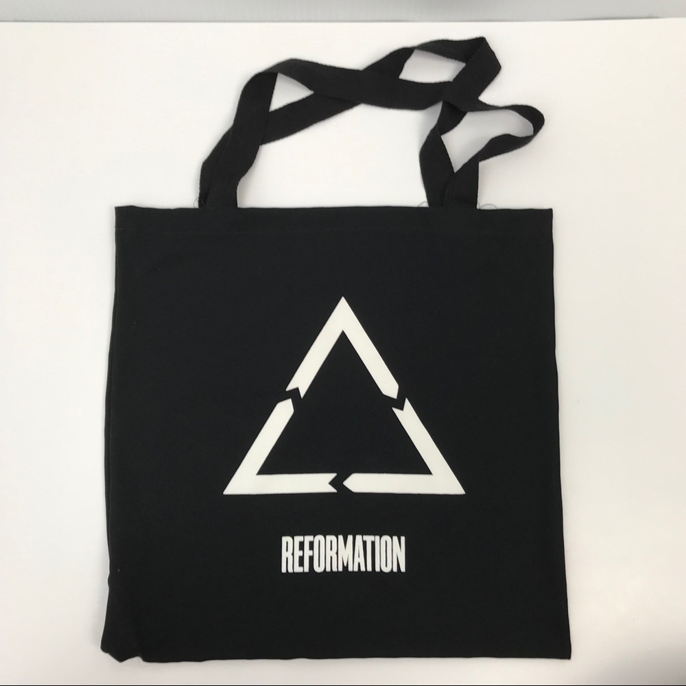 Reformation Reusable Tote Bag Black Trendy